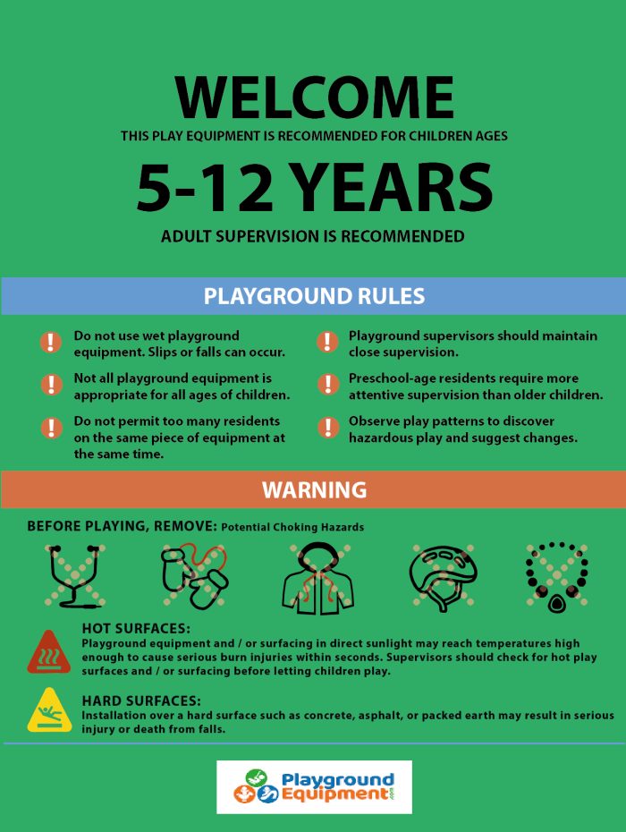 2-Sided Playground Safety Rules and Welcome Sign - Image 42