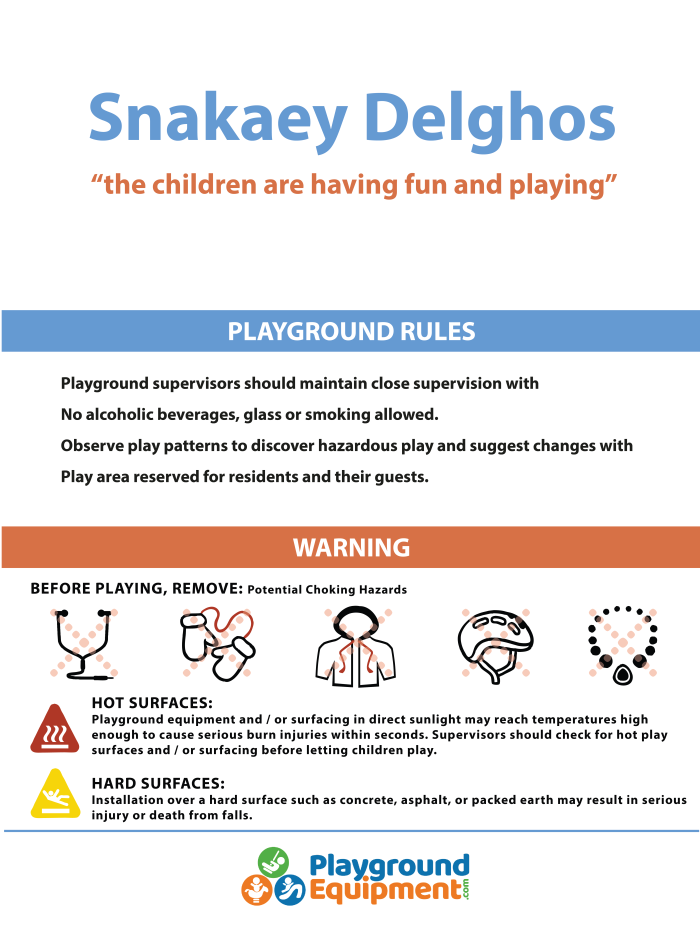 2-Sided Playground Safety Rules and Welcome Sign - Image 48