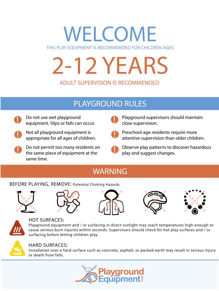 2-Sided Playground Safety Rules and Welcome Sign - Image 52