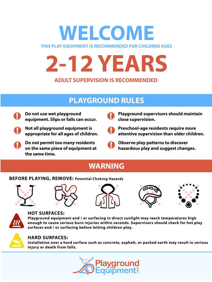 2-Sided Playground Safety Rules and Welcome Sign - Image 55