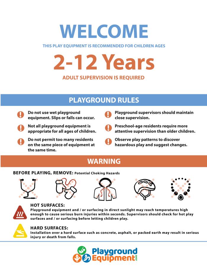 2-Sided Playground Safety Rules and Welcome Sign - Image 60