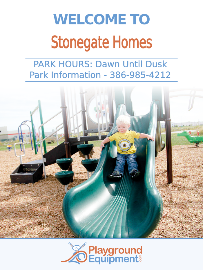 2-Sided Playground Safety Rules and Welcome Sign - Image 163