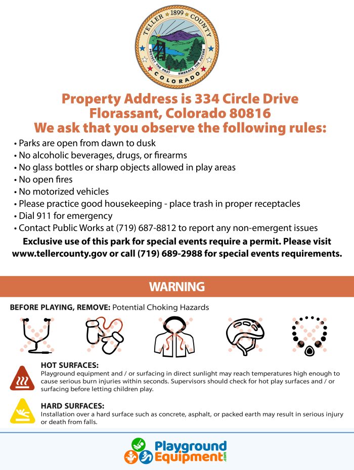 2-Sided Playground Safety Rules and Welcome Sign - Image 68