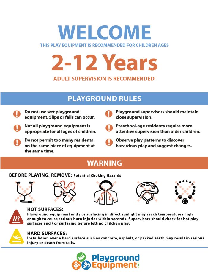 2-Sided Playground Safety Rules and Welcome Sign - Image 77