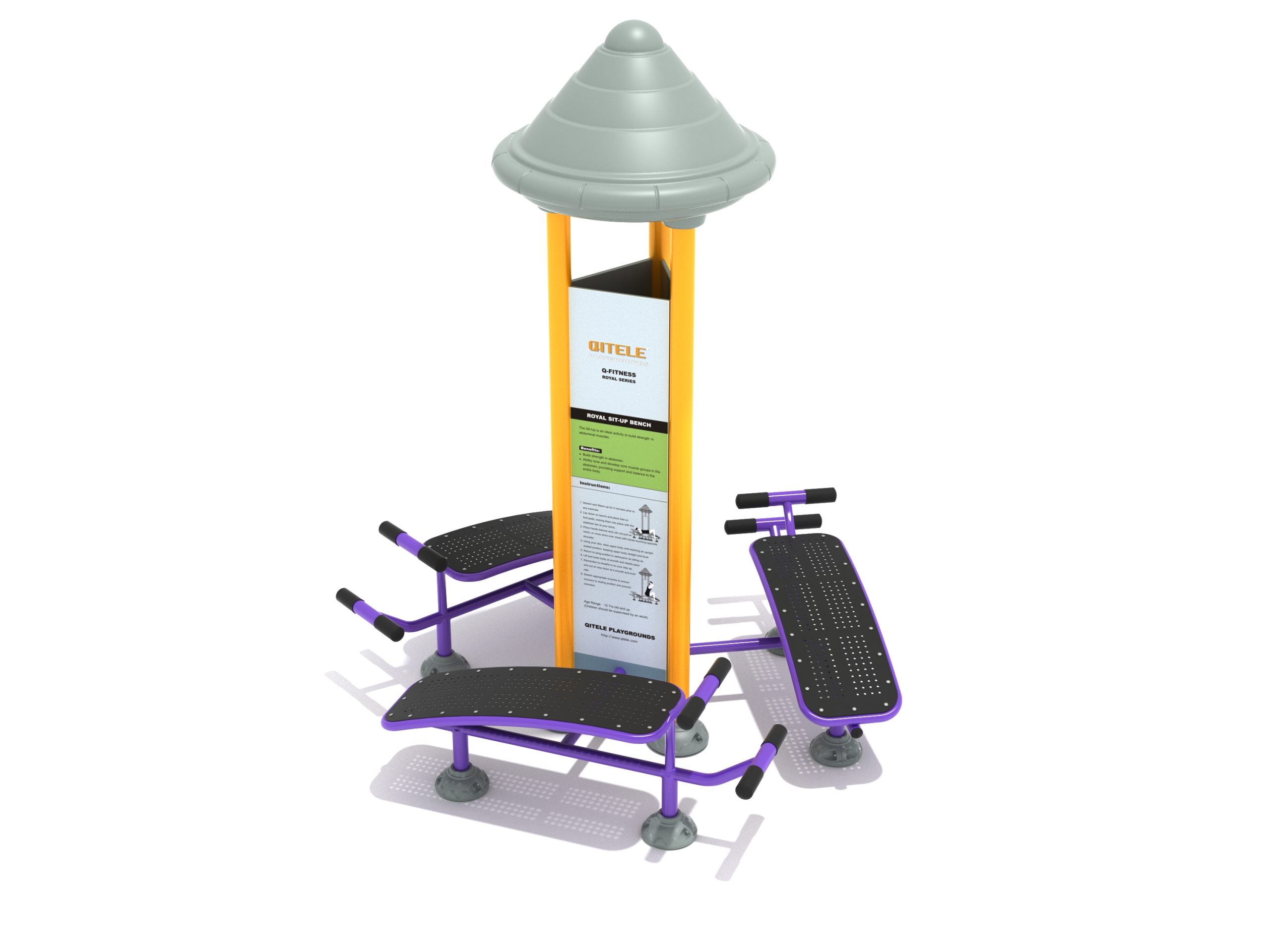 Royal Triple Station Sit Up Bench - Image 2