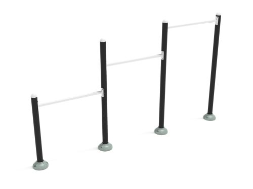 Triple Station Inclined Chin Up Bars