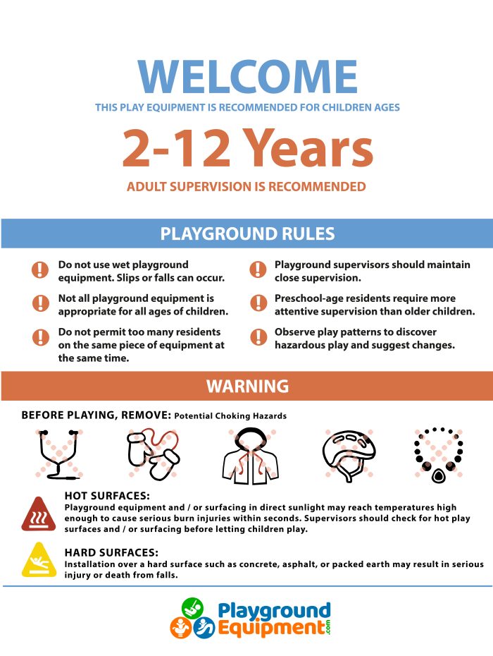 2-Sided Playground Safety Rules and Welcome Sign - Image 91
