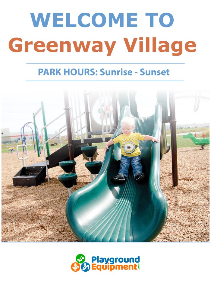 2-Sided Playground Safety Rules and Welcome Sign - Image 93