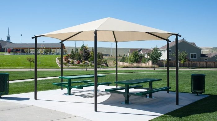 20' Hexagon Hip with 8' Eave Height; In-ground Mounted with Glide Elbow