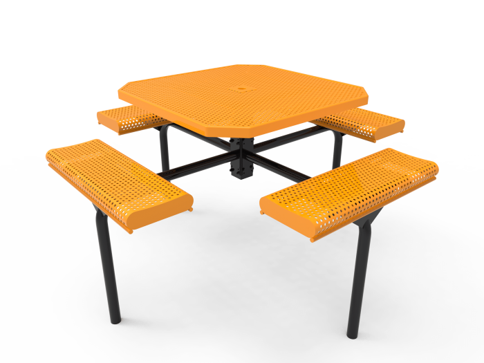 Honeycomb Steel Bonded Octagon Table With Curled Edges - Image 2