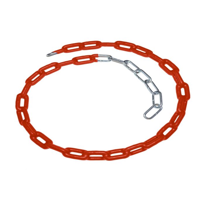 Individual PVC Coated Metal Swing Set Chain - 48 inches (length accommodates bucket seat at 7-feet top rail) - Image 2