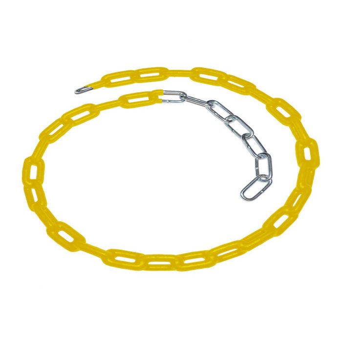 Individual PVC Coated Metal Swing Set Chain - 48 inches (length accommodates bucket seat at 7-feet top rail) - Image 3