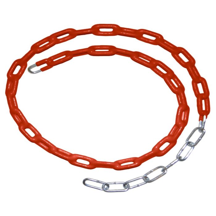 Individual PVC Coated Metal Swing Set Chain - 60 inches (length accommodates bucket seat at 8-feet top rail) - Image 2