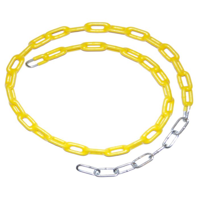 Individual PVC Coated Metal Swing Set Chain - 60 inches (length accommodates bucket seat at 8-feet top rail) - Image 3