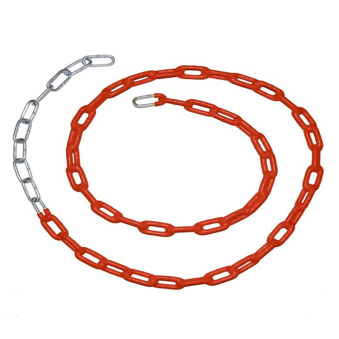 Individual PVC Coated Metal Swing Set Chain - 78 inches (length accommodates belt seat at 8-feet top rail) - Image 2