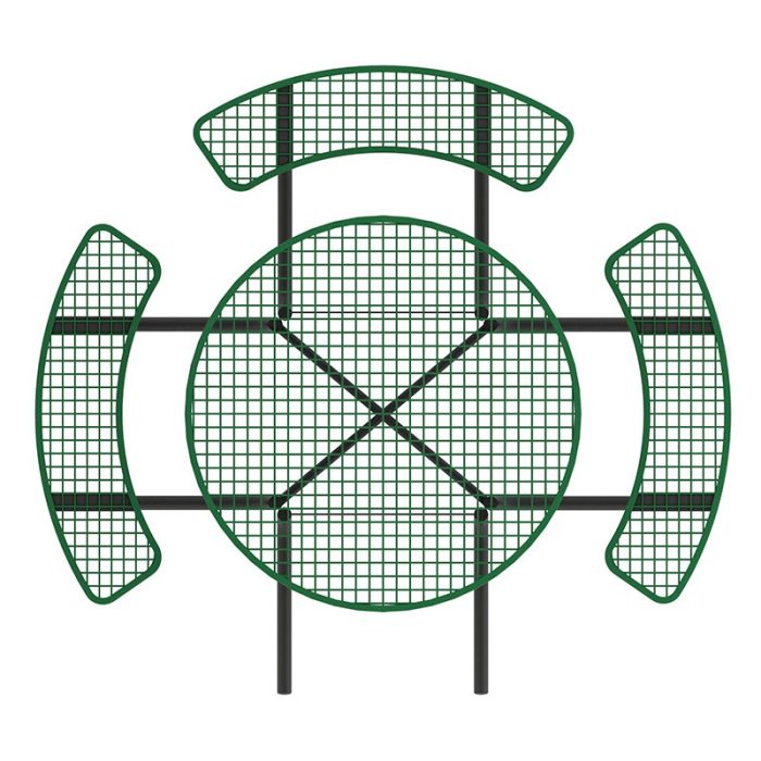 ADA 46″ Round Table 3 Seats- Diamond Pattern - Image 3