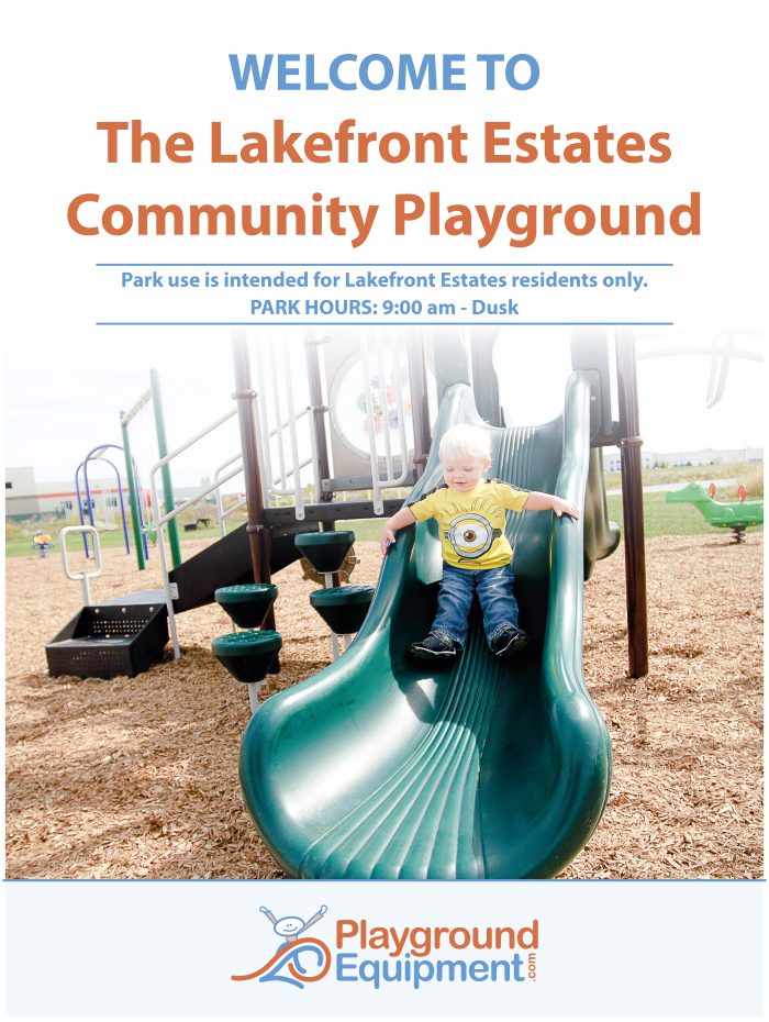 2-Sided Playground Safety Rules and Welcome Sign - Image 102