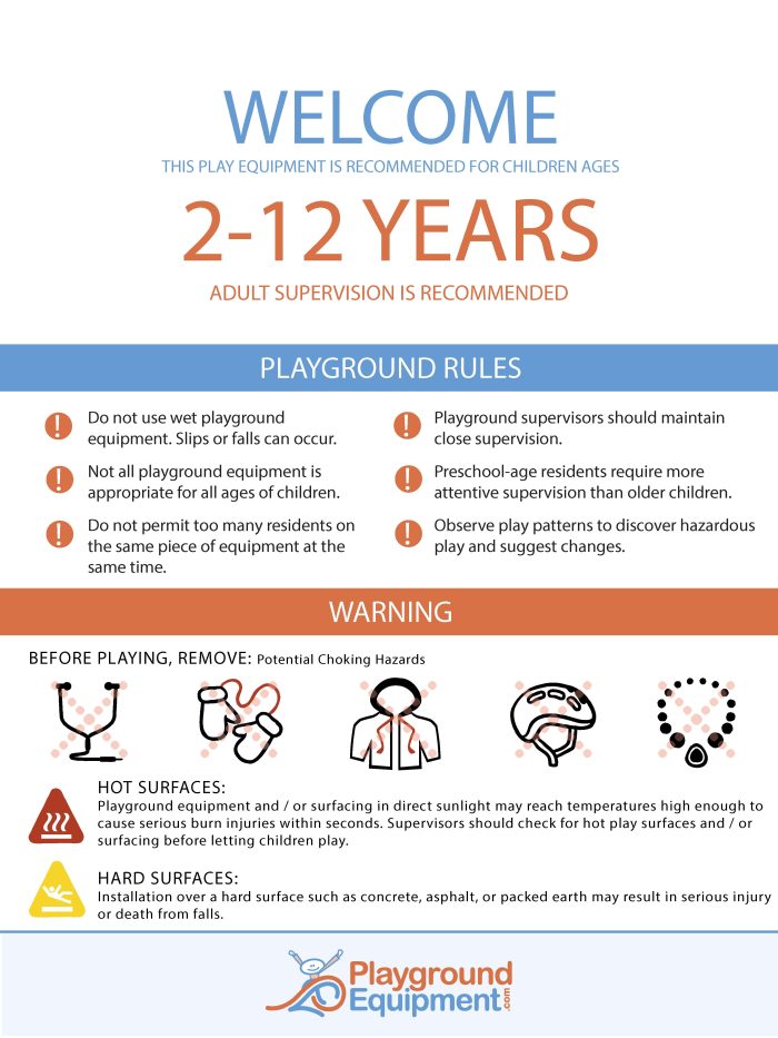 2-Sided Playground Safety Rules and Welcome Sign - Image 113