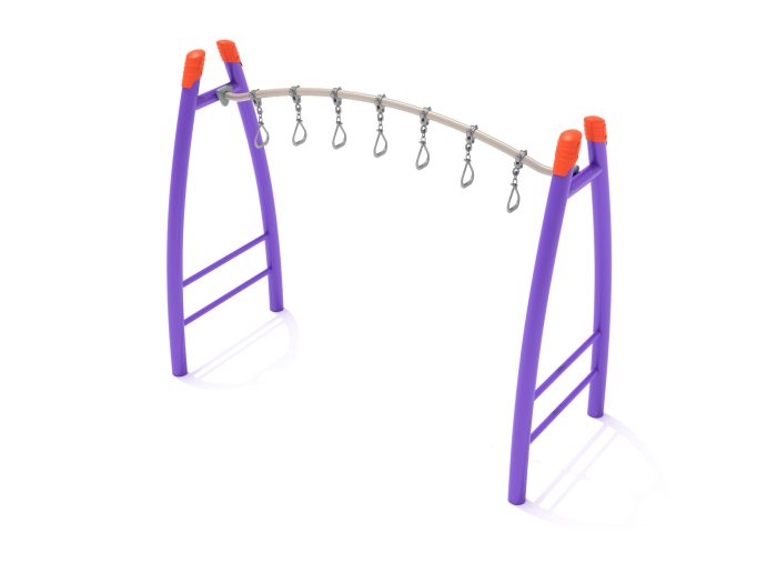 Freestanding Curved Overhead Swinging Ring Ladder - Image 2