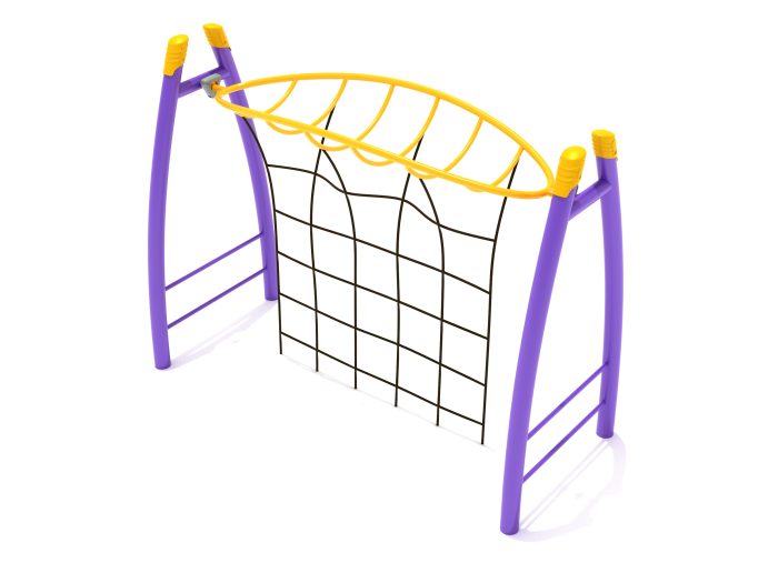 Freestanding Curved Post Overhead Inverted Horizon Rope Climber - Image 4