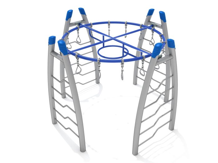 Curved Post Circle Overhead Swinging Ring Ladder - Image 2