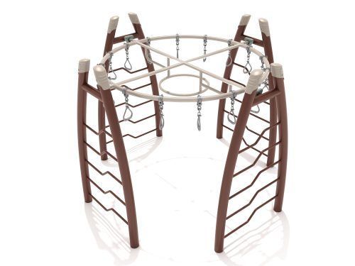 Curved Post Circle Overhead Swinging Ring Ladder