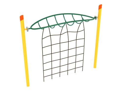 Single Post Overhead Inverted Horizon Climber with Rope Attachment