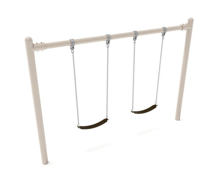 Elite Series 5 inch Single Post Swing 1 Bay with Belt Seats - 8 Foot - Image 3