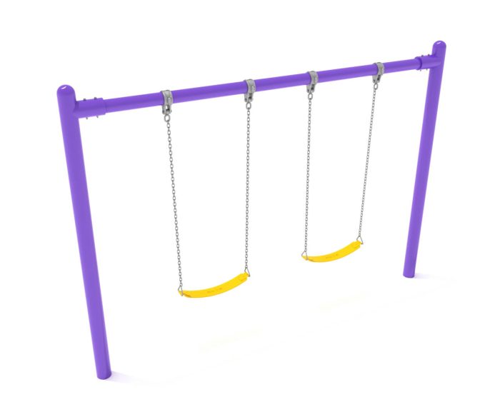 Elite Series 5 inch Single Post Swing 1 Bay with Belt Seats - 8 Foot - Image 5