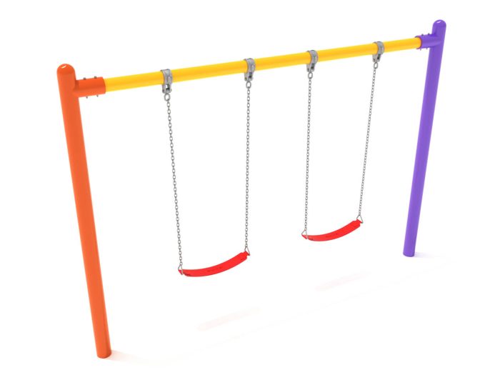 Elite Series 5 inch Single Post Swing 1 Bay with Belt Seats - 8 Foot - Image 8