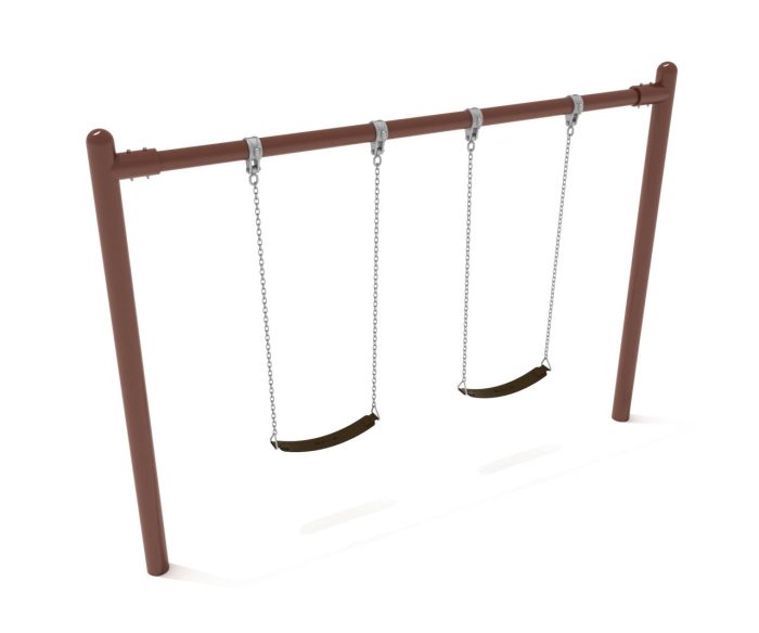 Elite Series 5 inch Single Post Swing 1 Bay with Belt Seats - 8 Foot - Image 9