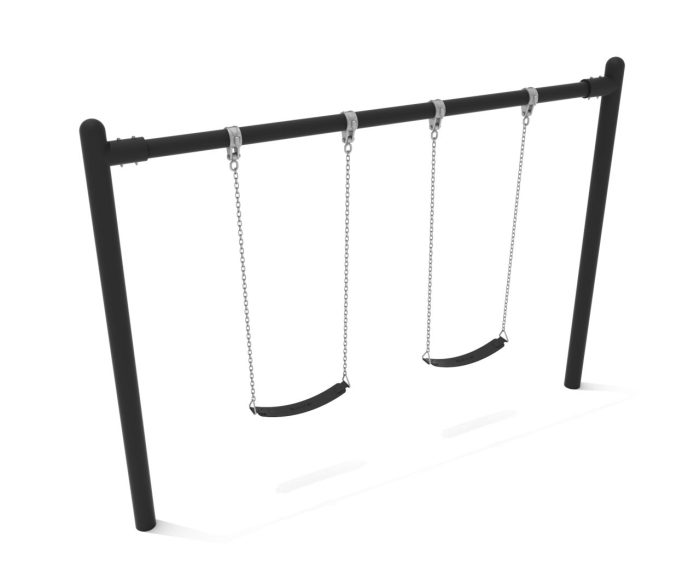 Elite Series 5 inch Single Post Swing 1 Bay with Belt Seats - 8 Foot - Image 10