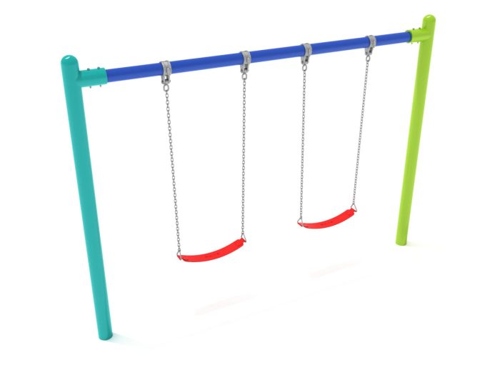 Elite Series 5 inch Single Post Swing 1 Bay with Belt Seats - 8 Foot - Image 11