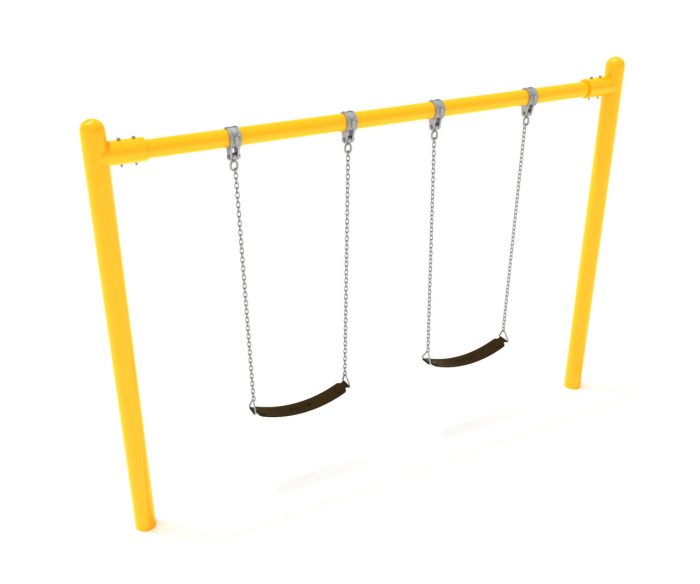 Elite Series 5 inch Single Post Swing 1 Bay with Belt Seats - 8 Foot - Image 13