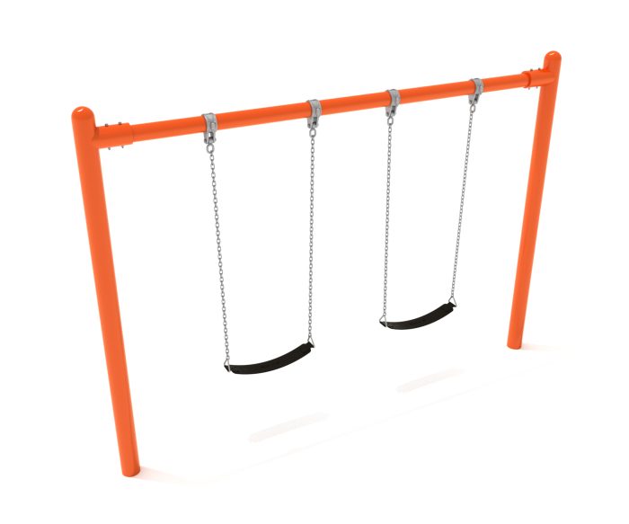 Elite Series 5 inch Single Post Swing 1 Bay with Belt Seats - 8 Foot - Image 15