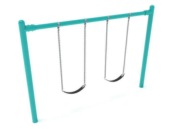 Elite Series 5 inch Single Post Swing 1 Bay with Belt Seats - 8 Foot - Image 17