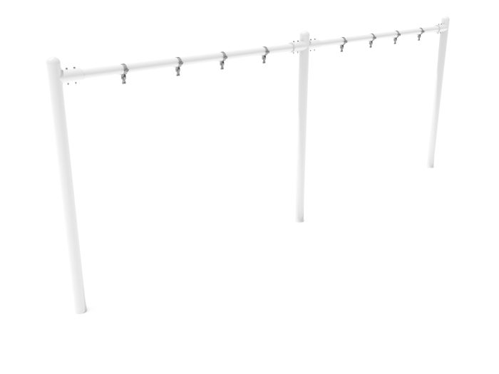 2-Bay Elite Single Post Swing-  Frame Only with Hangers - Image 2