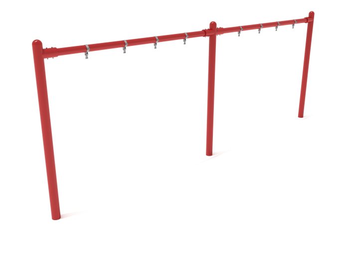 2-Bay Elite Single Post Swing-  Frame Only with Hangers - Image 6