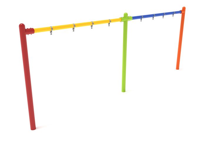2-Bay Elite Single Post Swing-  Frame Only with Hangers - Image 9