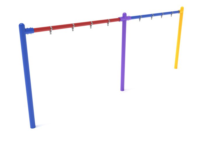 2-Bay Elite Single Post Swing-  Frame Only with Hangers - Image 11