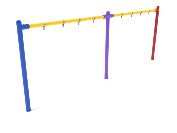 2-Bay Elite Single Post Swing-  Frame Only with Hangers - Image 12