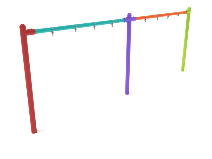 2-Bay Elite Single Post Swing-  Frame Only with Hangers - Image 13