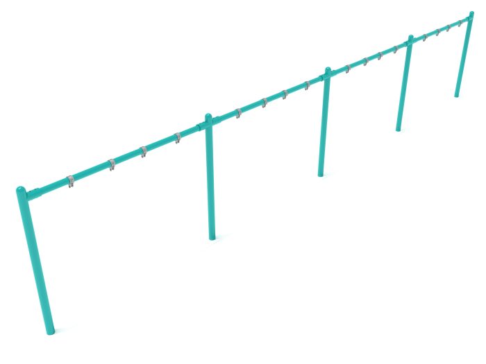 4-Bay Elite Single Post No Swing - Frame with Hangers Only - Image 3