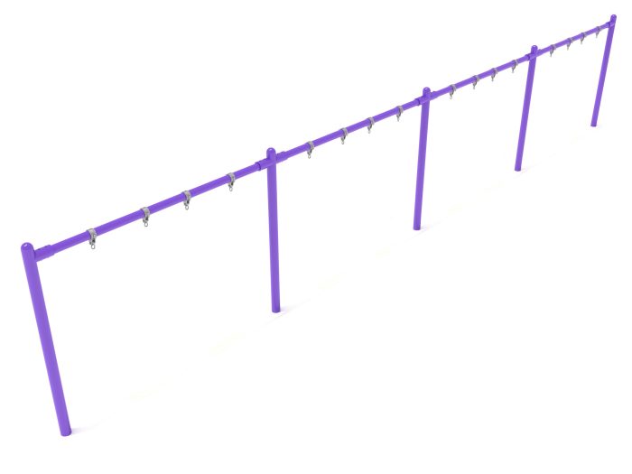 4-Bay Elite Single Post No Swing - Frame with Hangers Only - Image 2