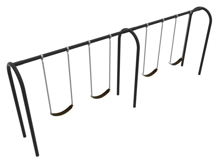 2 Bay Arch Post Frame with Hangers and 2 Bay Belt Seat Packages - Image 5
