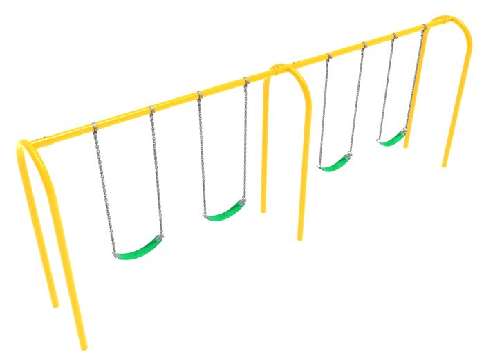 2 Bay Arch Post Frame with Hangers and 2 Bay Belt Seat Packages - Image 2
