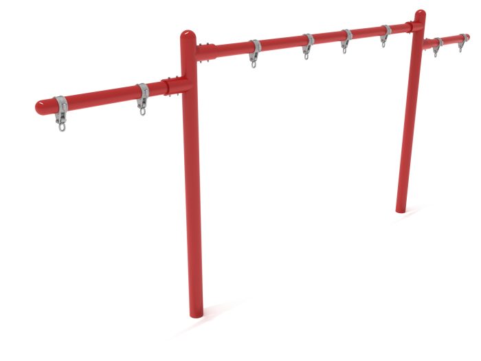 1-Bay 2-Cantilever Single Post Swing - Frame with Hangers Only - No Swings - Image 2