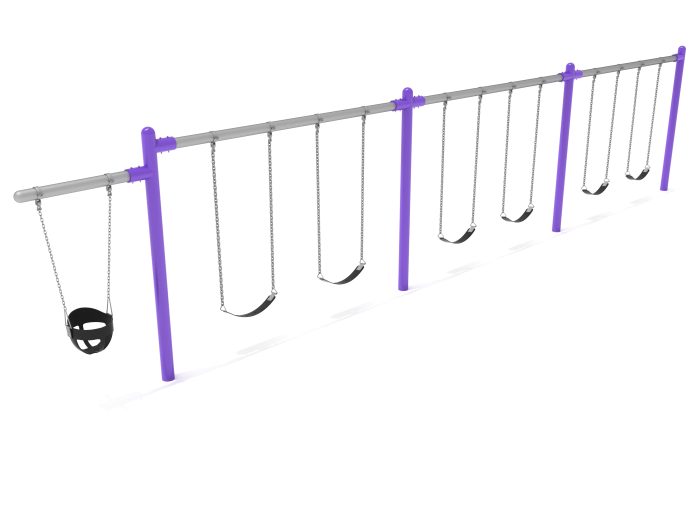 3 Bay 1 Cantilever - Frame with Hangers, 3 Bay Belt Seat Package, 1 Seat Bucket Package - Image 3