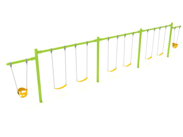 3 Bay 2 Cantilevers - Frame with Hangers, 3 Bay Belt Seat Package, 1 Bay Bucket Package - Image 3