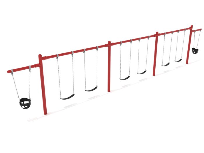 3 Bay 2 Cantilevers - Frame with Hangers, 3 Bay Belt Seat Package, 1 Bay Bucket Package - Image 4